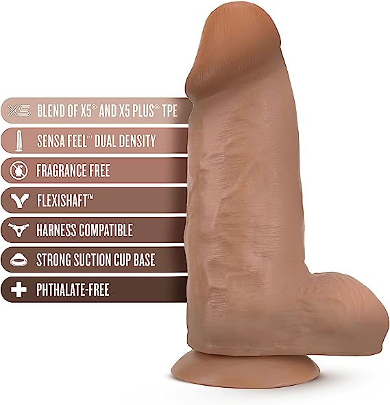 10" dildo - mocha