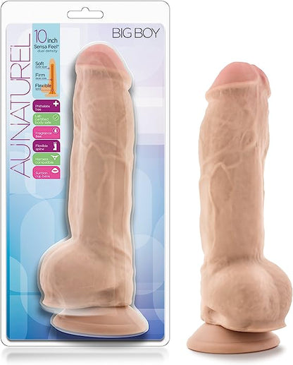 10" sensafeel dildo - big boy - vanilla