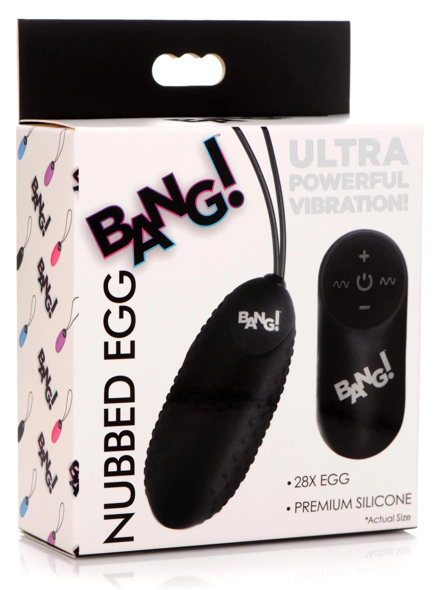 28X NUBBED SILICONE EGG - BLACK