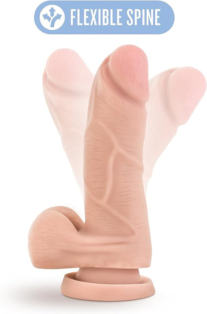 5.75" sensafeel dildo - mighty mike - beige