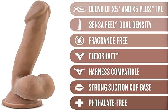 6.5'' sensa feel dildo - beige