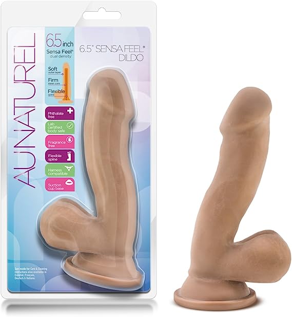 6.5'' sensa feel dildo - beige