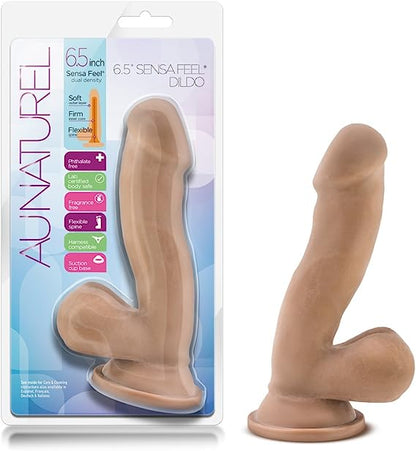 6.5'' sensa feel dildo - beige