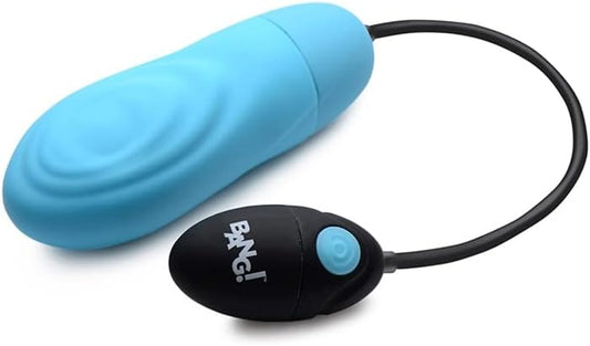 7X PULSING RECHARGEABLE SILICONE BULLET - BLUE