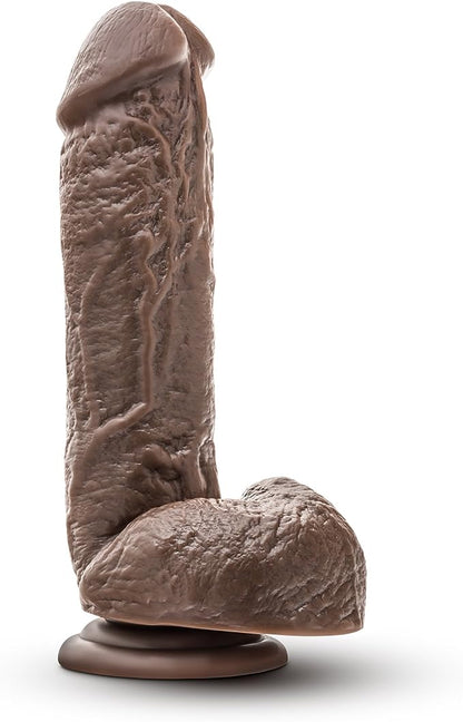 8.5 INCH DILDO WITH SUCTION CUP - CHOCOLATE