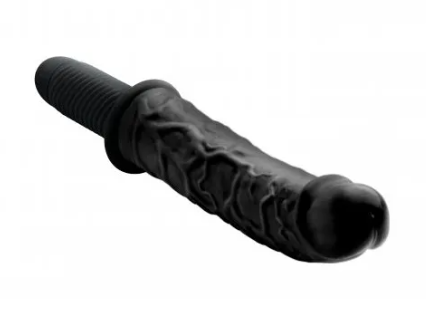 The Curved Dicktator Giant Dildo Thruster - Black