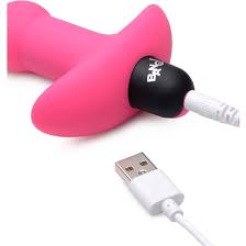 Vibrating Silicone Anal Beads & Remote Control - Pink"