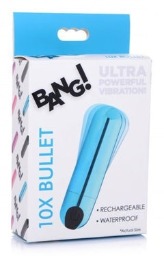 10X VIBRATING METALLIC BULLET - BLUE