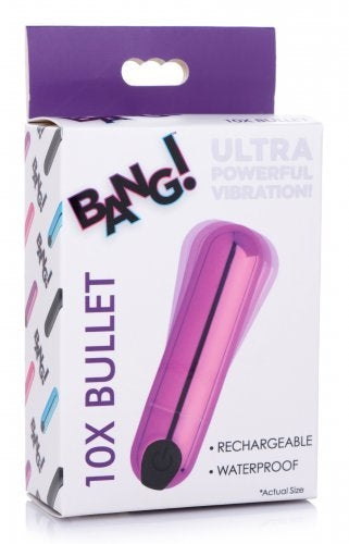 10X VIBRATING METALLIC BULLET - PURPLE