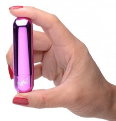 10X VIBRATING METALLIC BULLET - PURPLE