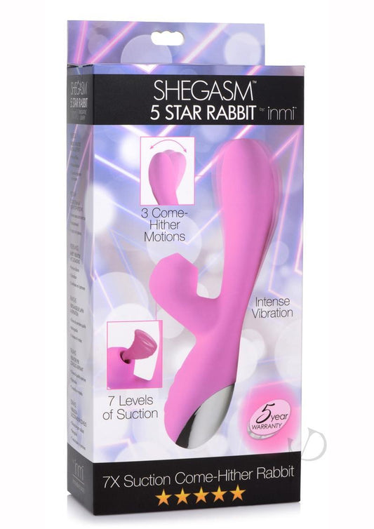 INMI - SHEGASM 5 STAR FLEXIBLE SUCTION VIBRATOR - PINK