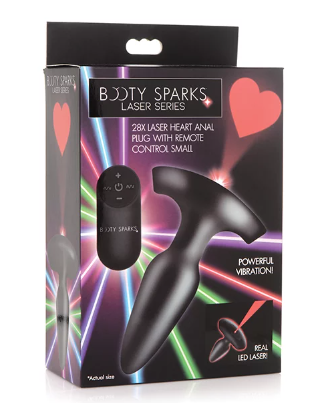 LASER HEART LARGE ANAL PLUG W/ REMOTE CONTROL