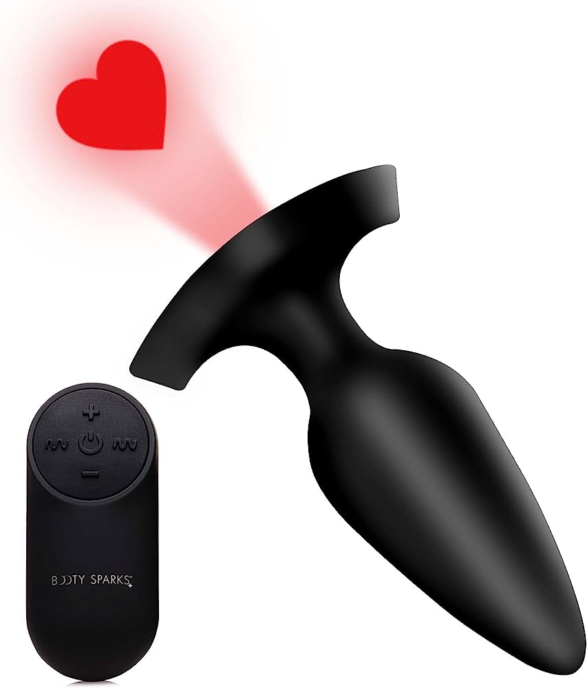 LASER HEART LARGE ANAL PLUG W/ REMOTE CONTROL