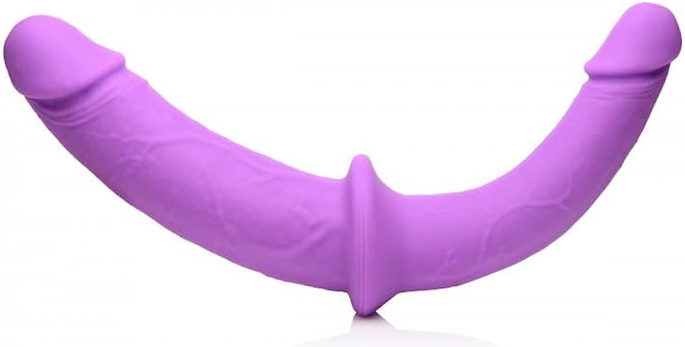 DOUBLE CHARMER SILICONE DOUBLE DILDO W/ HARNESS