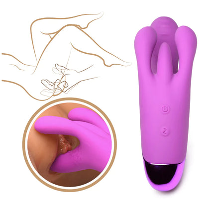 TRIPLE RABBIT VIBRATOR - PURPLE