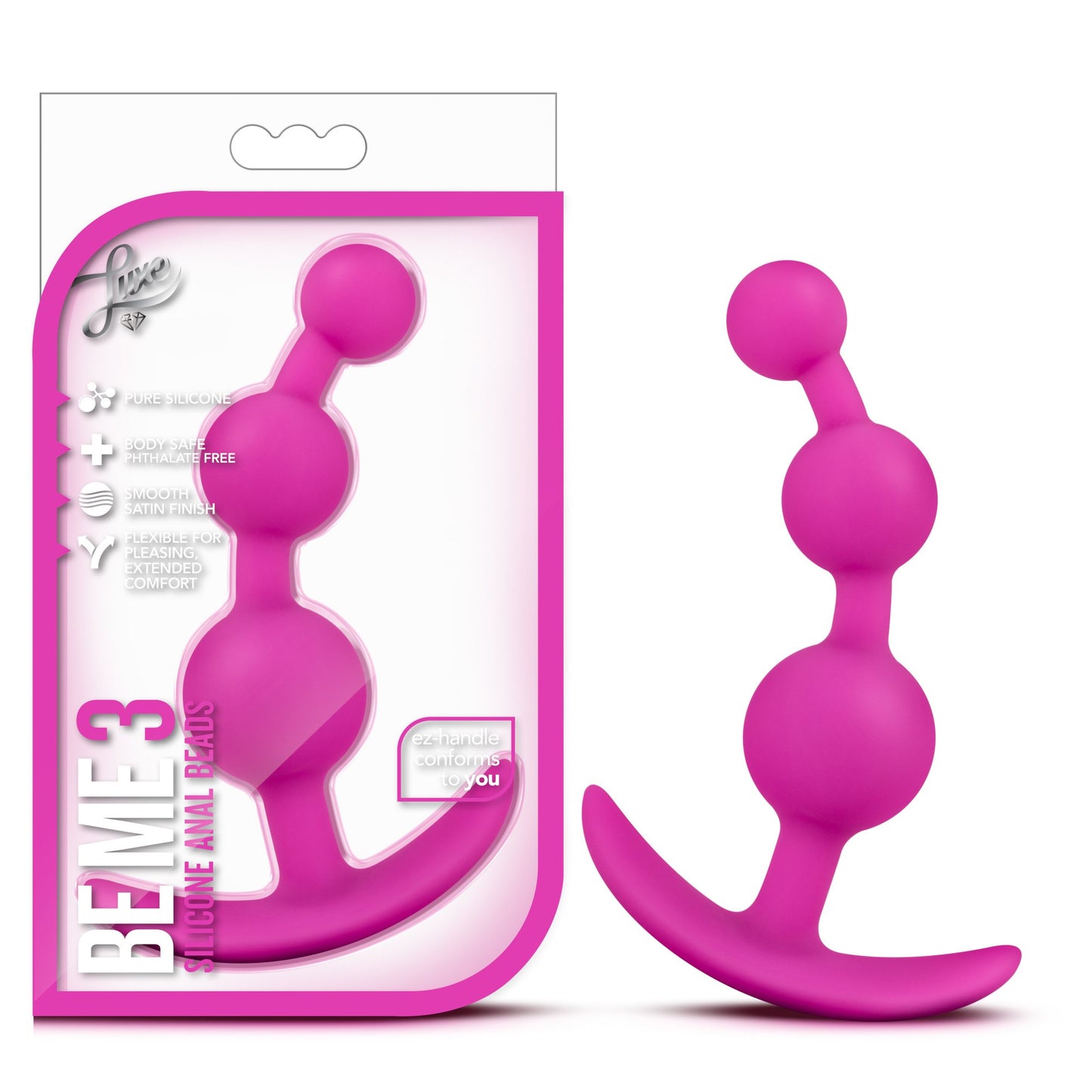 SILICONE ANAL BEADS - FUCSIA