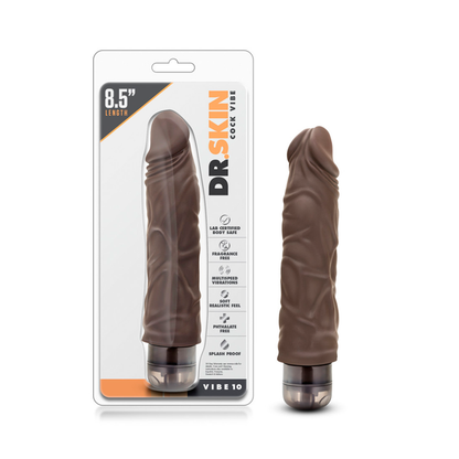 8.5 INCH VIBRATING COCK - CHOCOLATE