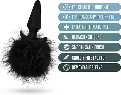 RABBIT TAIL PLUG - BLACK