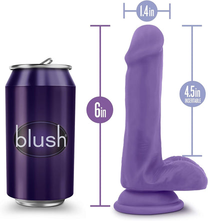 6" BOLD SENSAFEEL DILDO - DELIGHT - PURPLE