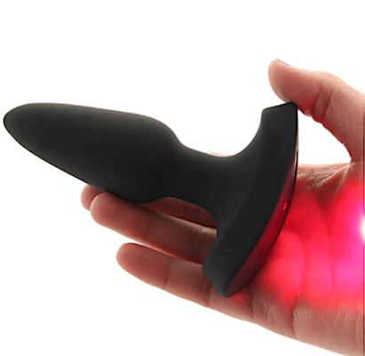 LASER HEART LARGE ANAL PLUG W/ REMOTE CONTROL