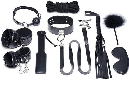 DELUXE 10 PIECE BONDAGE SET