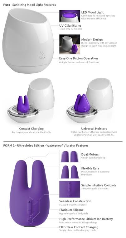 UV SANITIZING MOOD LIGHT - LOVE PODS TRE