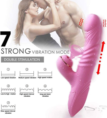 VIBRADOR THRUSTING MULTIORGASMICO - ROSA