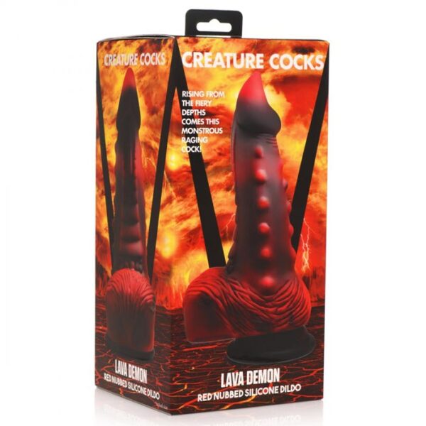 LAVA DEMON THICK NUBBED SILICONE DILDO