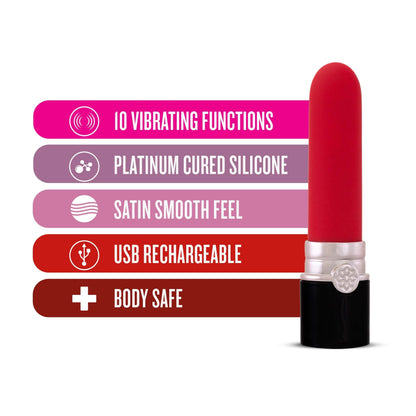 LINA LIPSTICK VIBRATOR - SCARLET