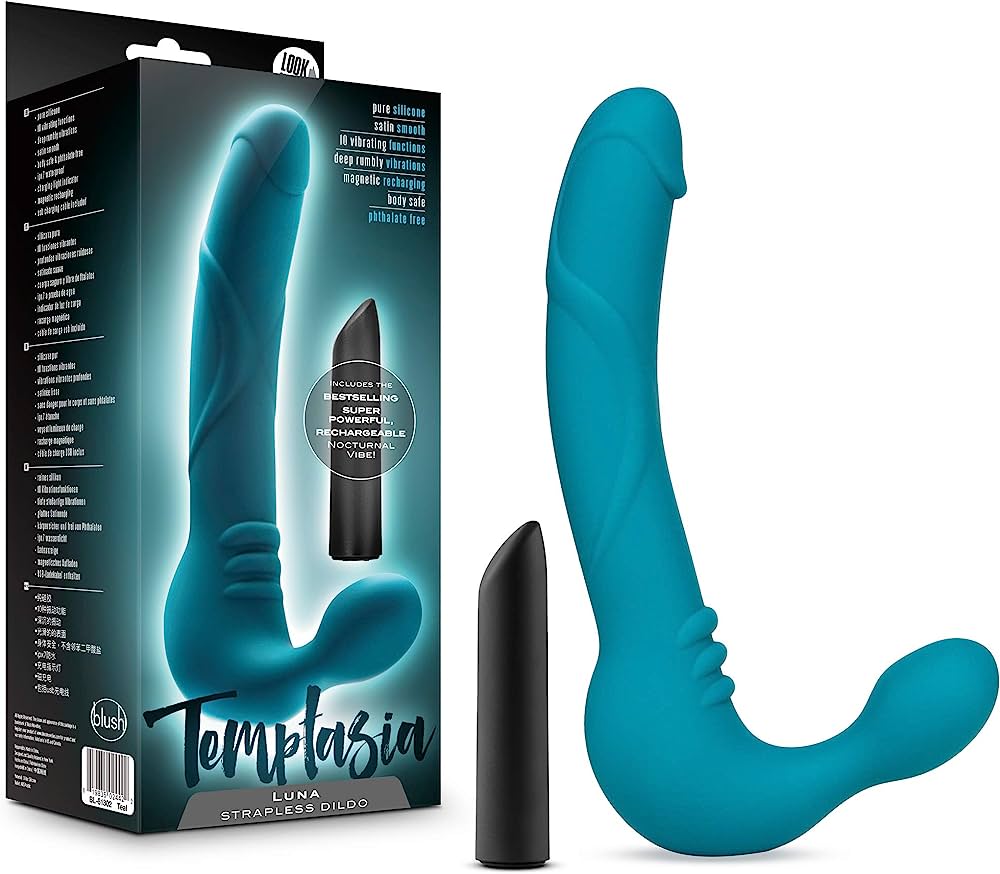 LUNA - STRAPLESS SILICONE DILDO - TEAL