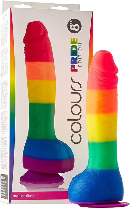 PRIDE EDITION - 8" DILDO - RAINBOW