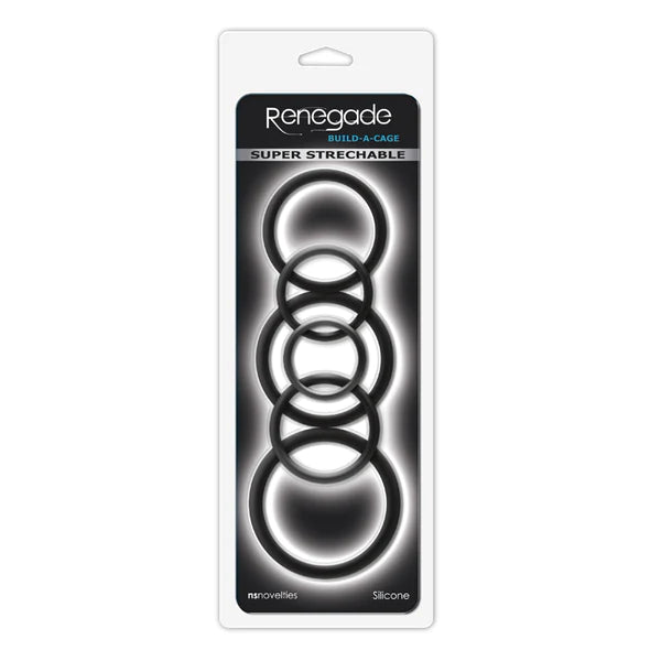 Renegade - build-a-cage rings - black