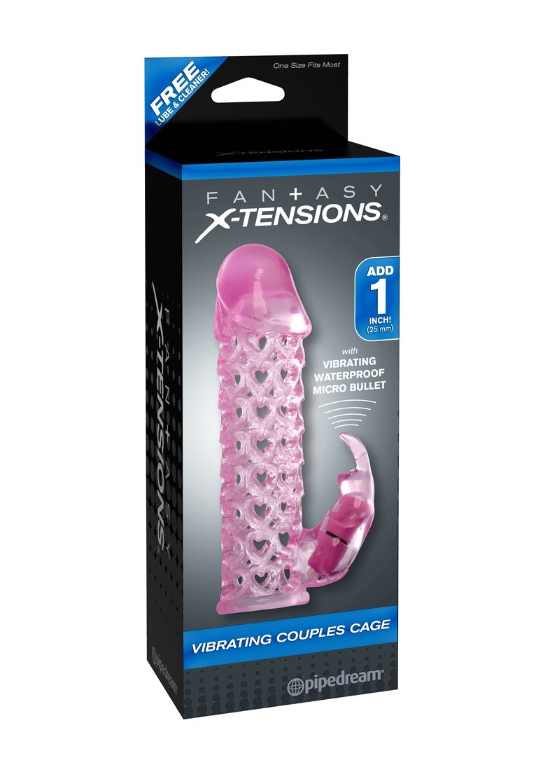 TENSIONS VIBRATING COUPLES CAGE - PINK