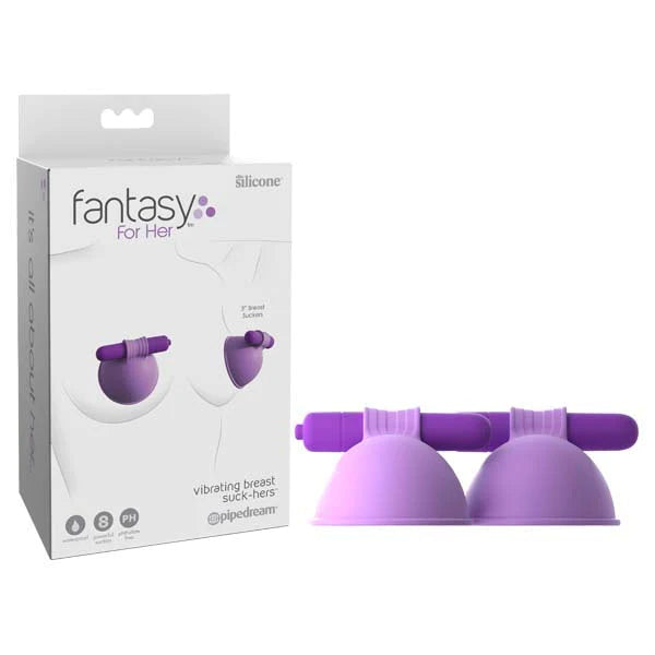 VIBRATING BREAST SUCK-HERS - PURPLE