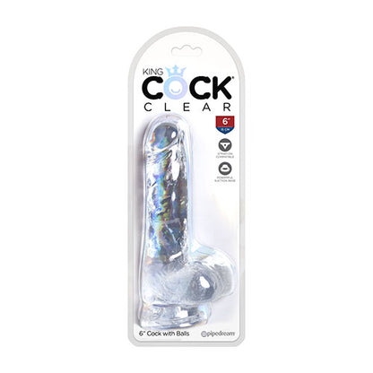 Clear 6"Cock With Balls