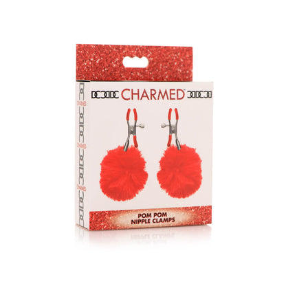 POM POM NIPPLE CLAMPS - RED