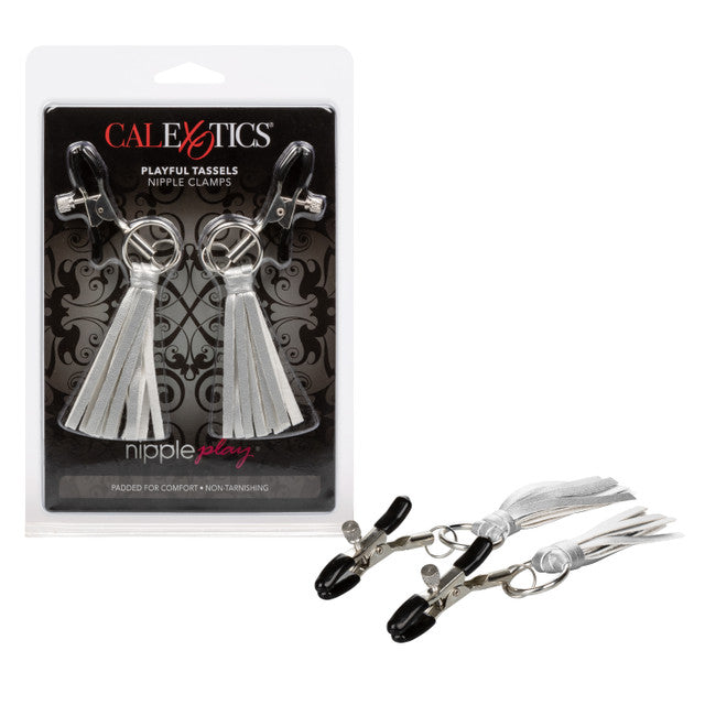 PLAYFUL TASSELS NIPPLE CLAMPS - SILVER