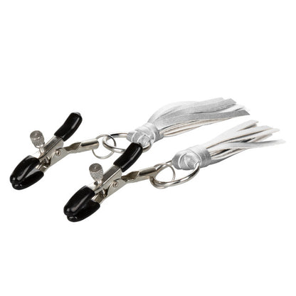 PLAYFUL TASSELS NIPPLE CLAMPS - SILVER