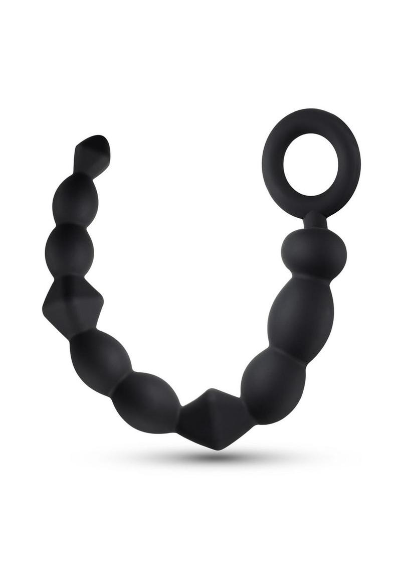 SILICONE BEGINNER ANAL BEADS - BLACK