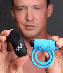 Silicone Cock Ring & Bullet w/ Remote Control - Blue