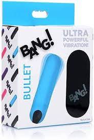 VIBRATING BULLET W /REMOTE CONTROL - BLUE