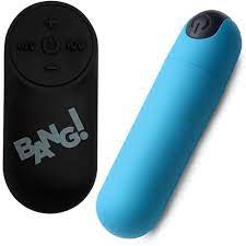 VIBRATING BULLET W /REMOTE CONTROL - BLUE