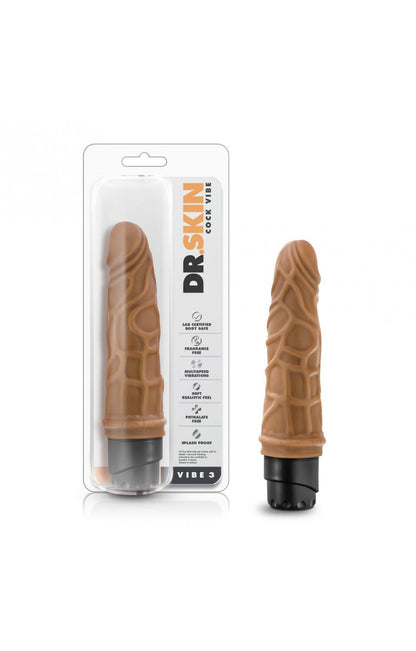 7.25" VIBRATING COCK - MOCHA