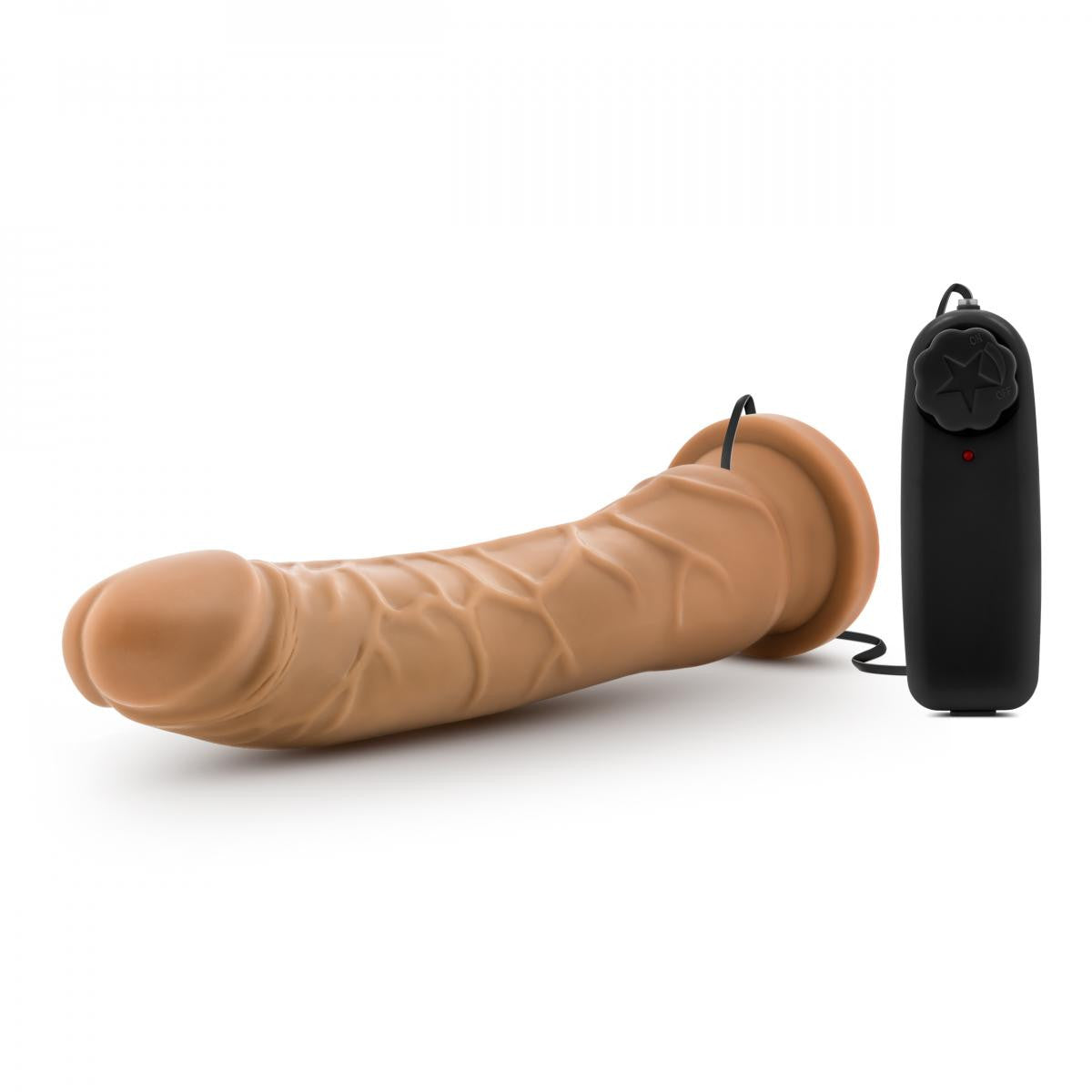 8.5" VIBRATING REALISTIC COCK - MOCHA