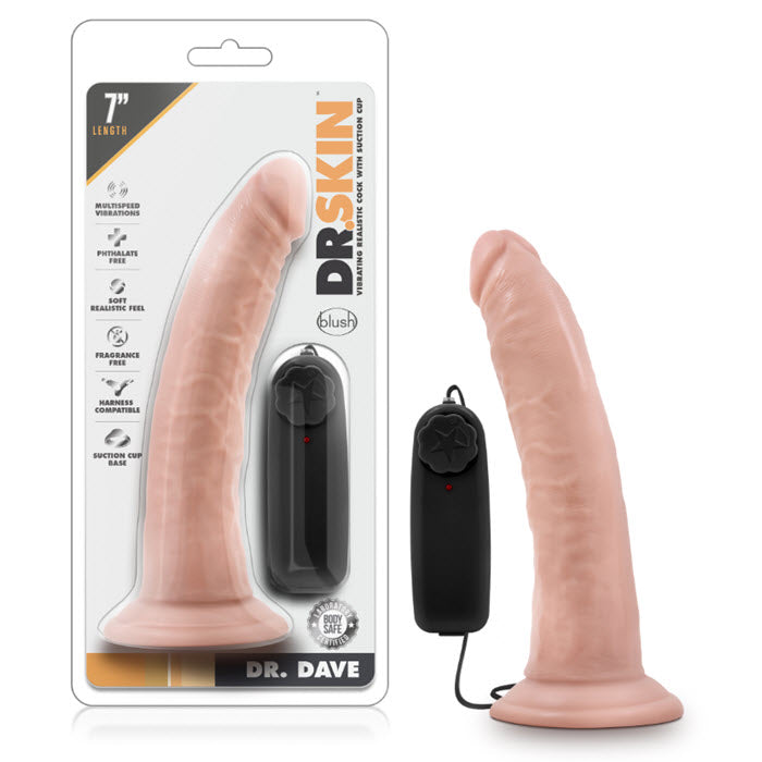 7" VIBRATING REALISTIC COCK WITH SUCTION CUP