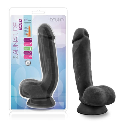 8.5" BOLD SENSAFEEL DILDO - POUND - BLACK